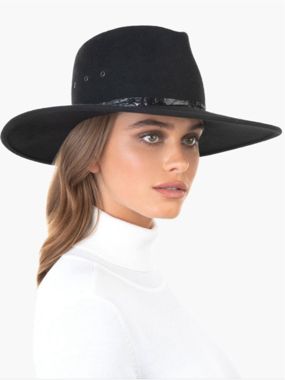 Eric Javits | Jade Wool Fedora Hat In Black - Picture 12 of 15